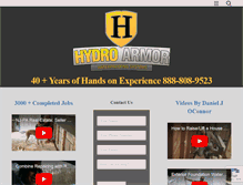Tablet Screenshot of hydroarmor.com